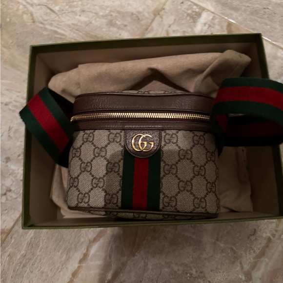 New💕Gucci GG Supreme Ophidia Belt Bag with a shoulder chain strap 💕 - Picture 4 of 10